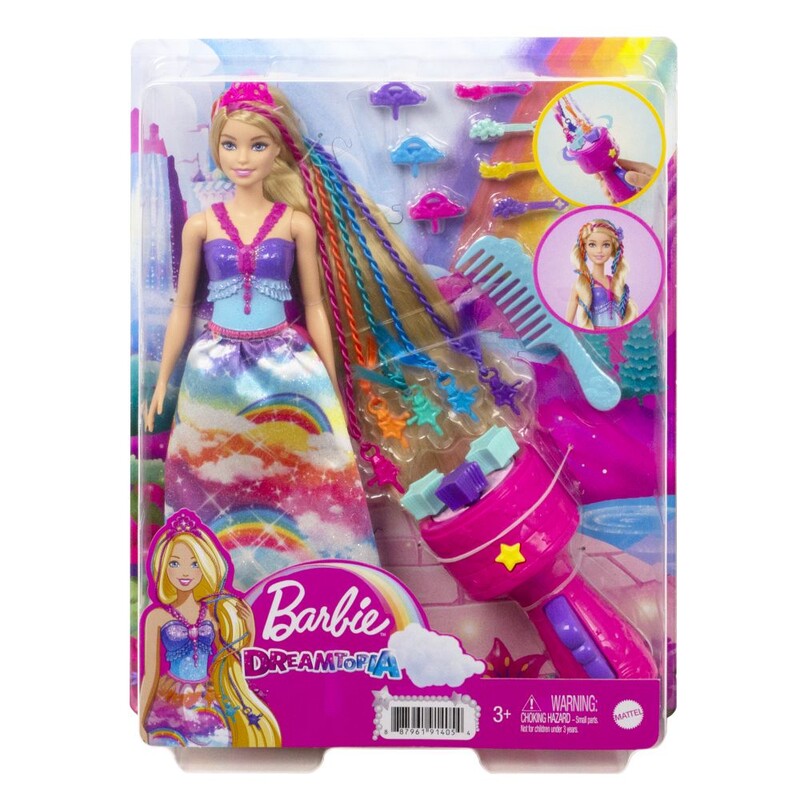 MATTEL - Barbie Princezná S Farebnými Vlasmi Herný Set