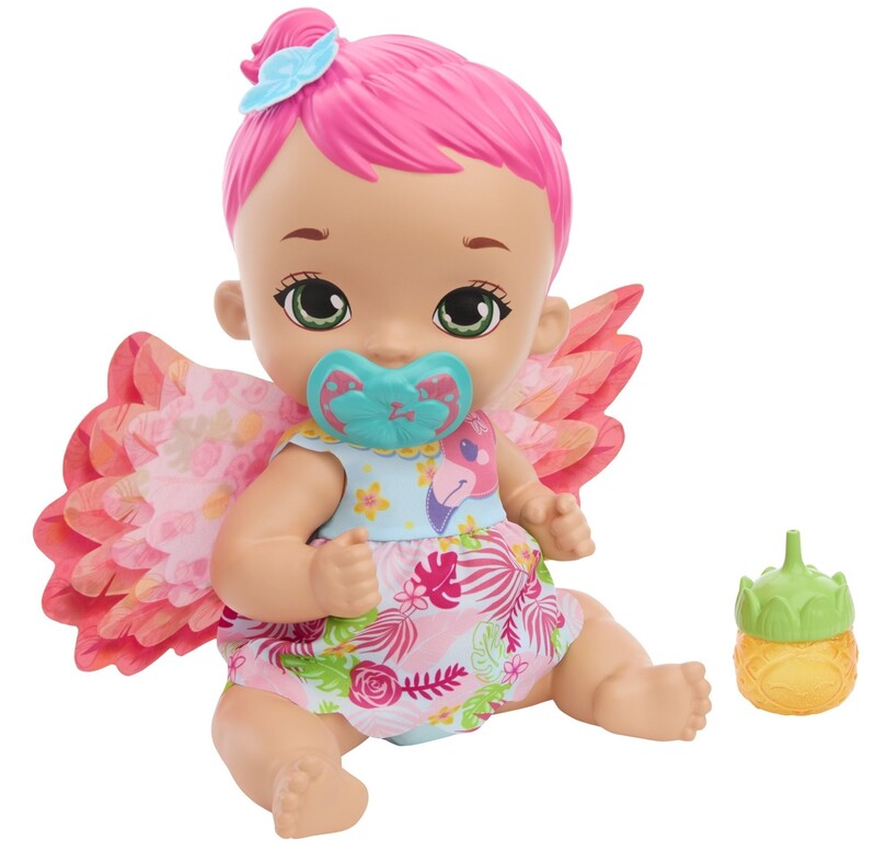 MATTEL - My Garden Baby Bábätko - plameniak s ružovými vlasmi