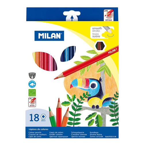 MILAN - Pastelky šesťhranné 18 ks