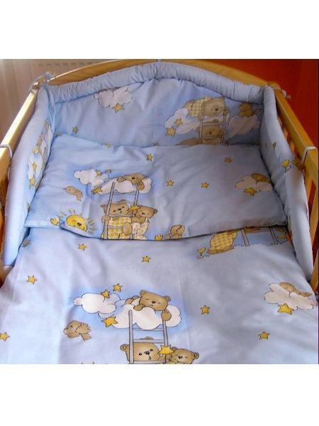 NEW BABY - 2-dielne posteľné obliečky 100/135 cm modré s medvedíkom