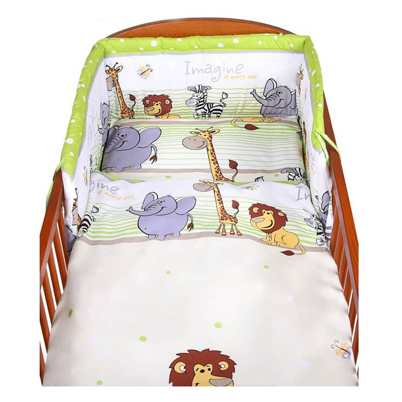 NEW BABY - 2-dielne posteľné obliečky 100/135 cm zelené safari