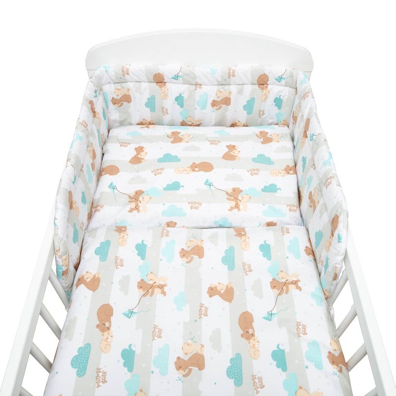 NEW BABY - 3-dielne posteľné obliečky 90/120 cm mama bear