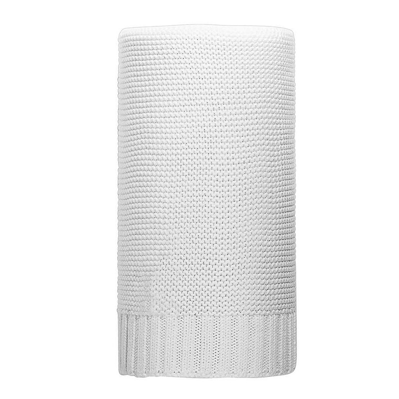 NEW BABY - Bambusová pletená deka 100x80 cm biela