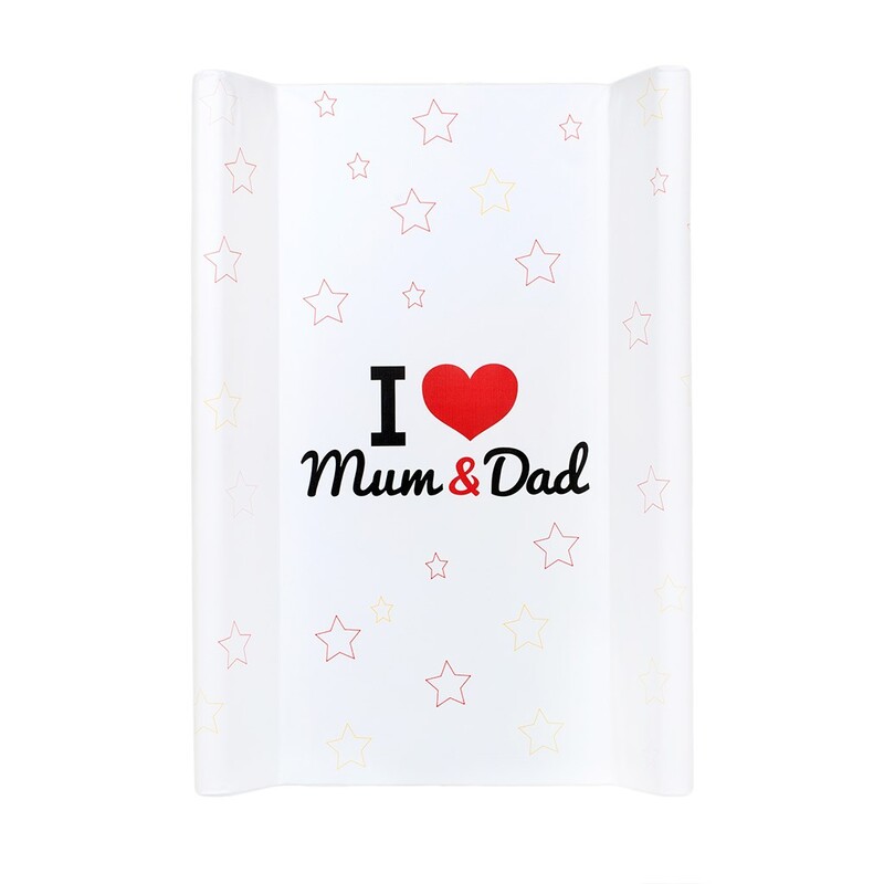 NEW BABY - Prebaľovací nadstavec I love Mum and Dad biely 50x80cm
