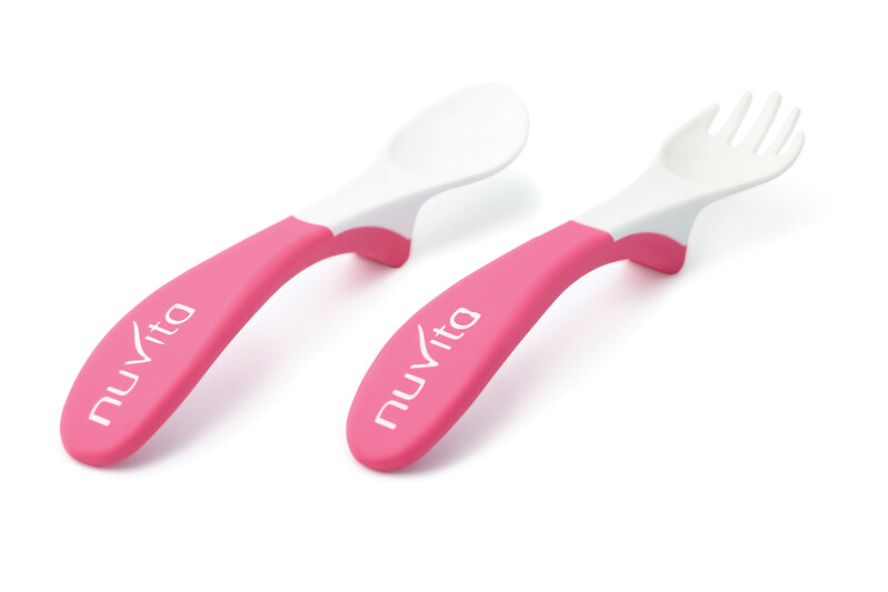 NUVITA - Jedálenská súprava lyžička s vidličkou, Pink