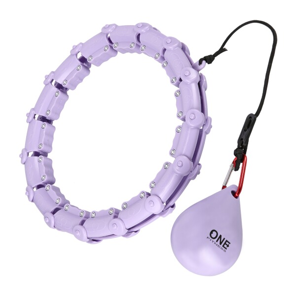 ONE FITNESS - Masážna obruč ONE Fitness OHA02 so závažím fialová