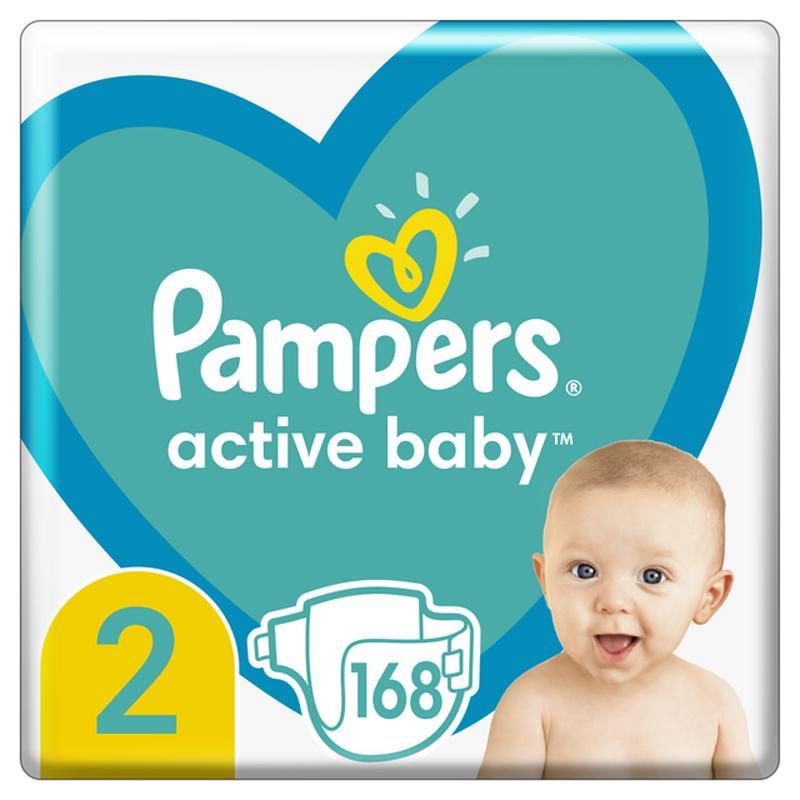 PAMPERS - Active Baby Plienky jednorázové 2 (4-8 kg) 168 ks