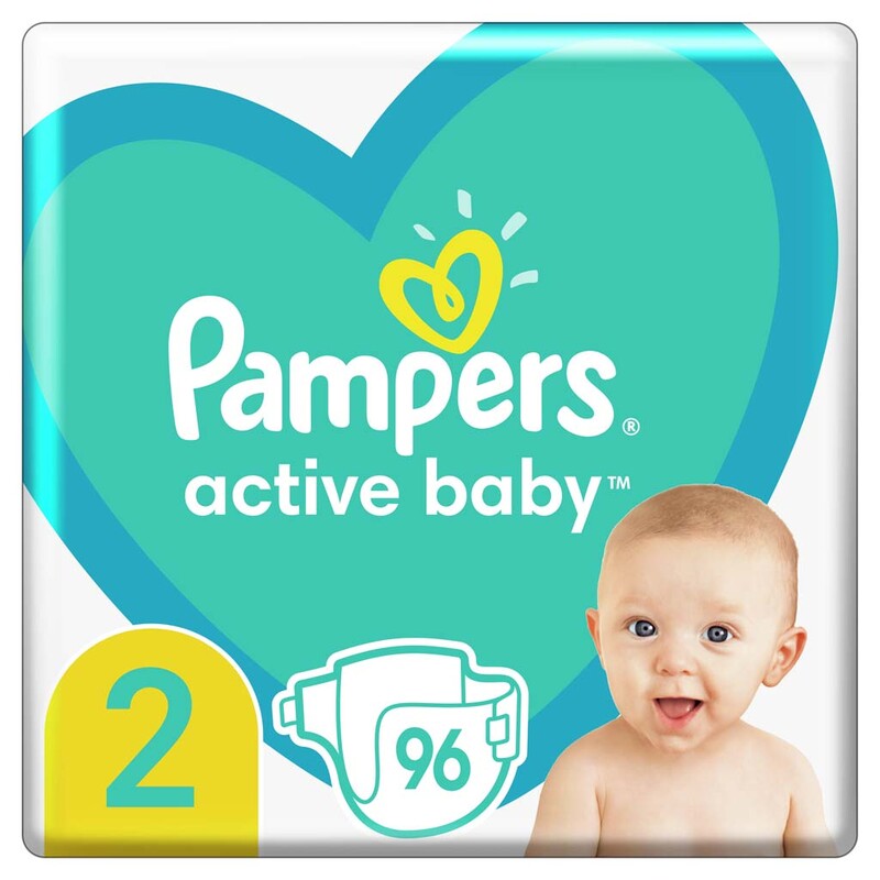 PAMPERS - Active Baby Plienky jednorázové 2 (4-8 kg) 96 ks