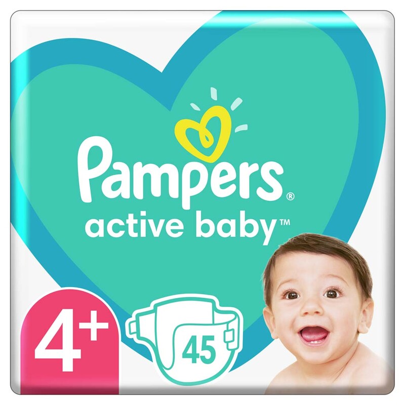 PAMPERS - Active Baby Plienky jednorázové 4+ (10-15 kg) 45 ks