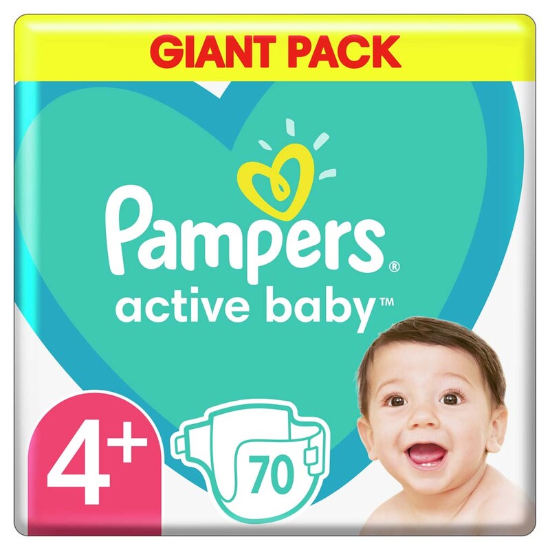 PAMPERS - Active Baby Plienky jednorázové 4+ (10-15 kg) 70 ks - GIANT PACK