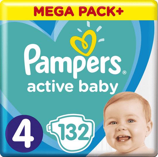PAMPERS - Plienky Active Baby 4 MAXI 9-14kg 132ks