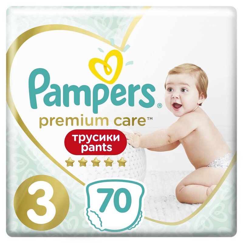 PAMPERS - Premium Care Pants Nohavičky plienkové jednorázové 3 (6-11 kg) 70 ks