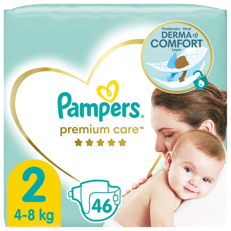 PAMPERS - Premium Care Plienky jednorázové 2 (4-8 kg) 46 ks