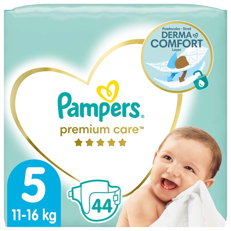 PAMPERS - Premium Care Plienky jednorázové 5 (11-16 kg) 44 ks