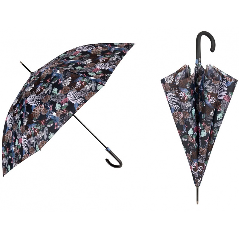 PERLETTI - Automatický dáždnik TECHNOLOGY Foliage/ ružová, 21716