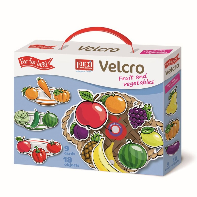 PEXI - PEXI Velcro skladačky - Ovocie a zelenina (Fruits and Vegetables)