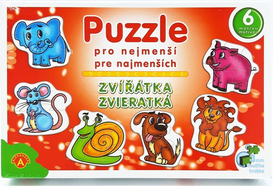 PEXI - Puzzle pre najmenších zvieratká 6obr.