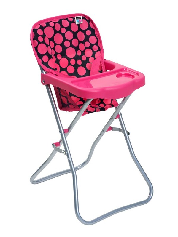 PLAYTO - Jedálenská stolička pre bábiky Dorotka ružová