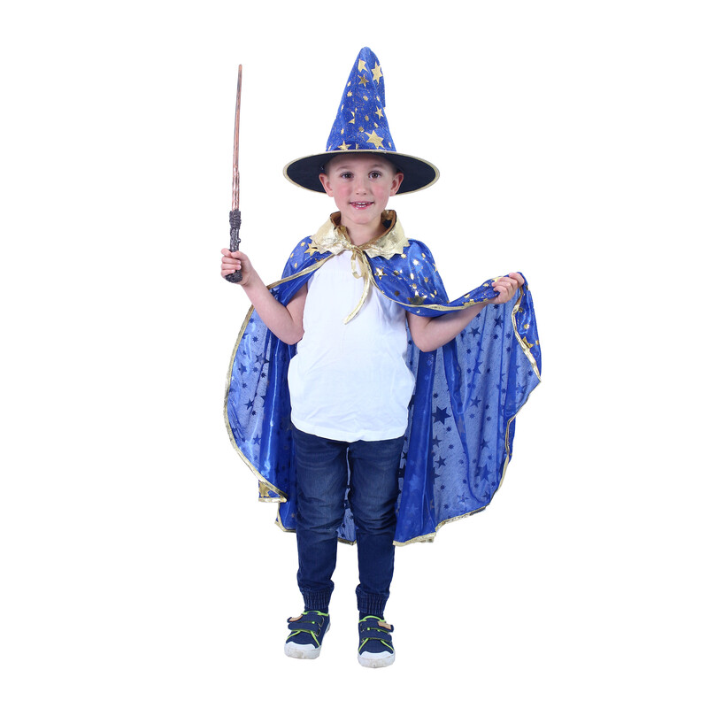 RAPPA - Detský plášť modrý s klobúkom
