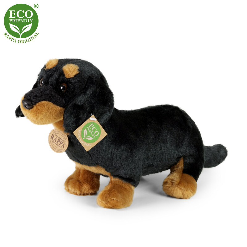 RAPPA - Plyšový pes jazvečík sediaci 30 cm ECO-FRIENDLY