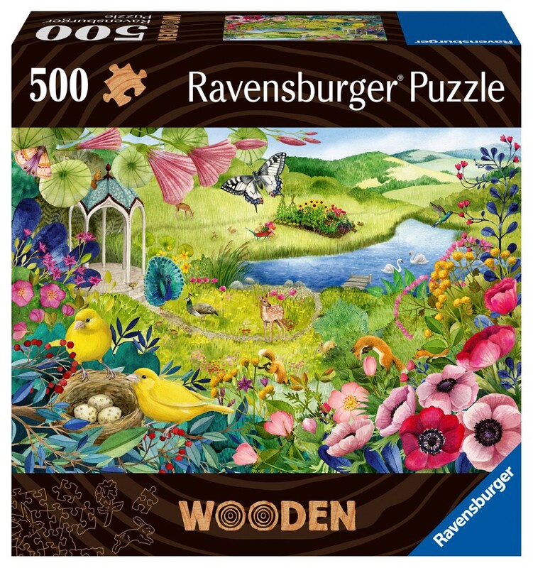 RAVENSBURGER - Drevené puzzle divoká záhrada 500 dielikov