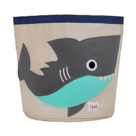 3 SPROUTS - Kôš na hračky Shark Gray
