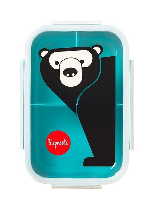 3 SPROUTS - Krabička na jedlo Bento Bear Teal