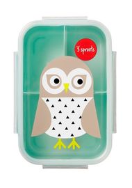 3 SPROUTS - Krabička na jedlo Bento Owl Mint