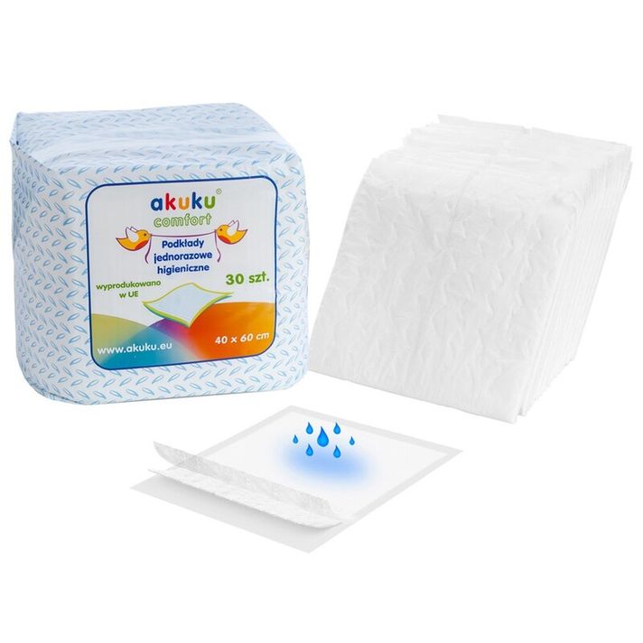 AKUKU - Jednorazové hygienické podložky 40x60 - 30 ks