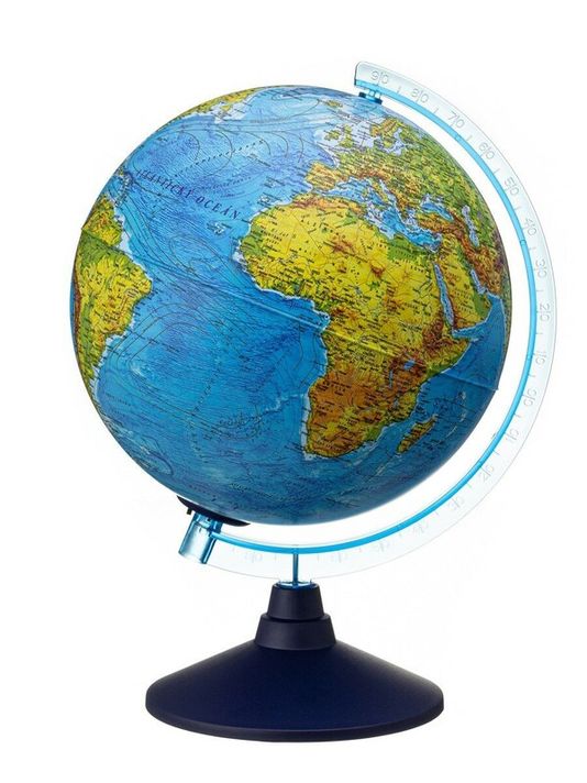 ALAYSKY'S - 25 cm RELIEF Cable - Free Globe Physical / Political with Led SK