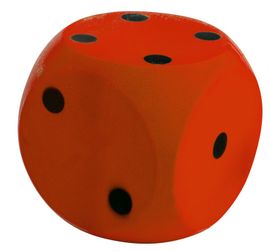 ANDRONI - Kocka mäkká - veľkosť 10 cm, červená