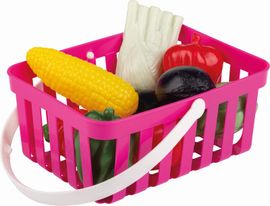 ANDRONI - Nákupný košík so zeleninou - 10 kusov, ružový