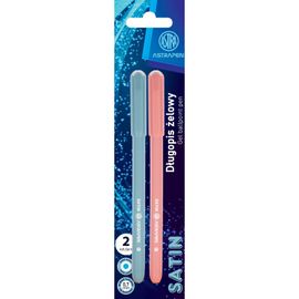 ASTRA - 2ks - ASTRAPEN SATIN, Guľôčkové pero 0,7mm, modré, blister, 201022032