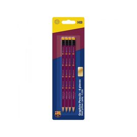ASTRA - 4ks obyčajná ceruzka HB s gumou FC BARCELONA, blister, 206018002