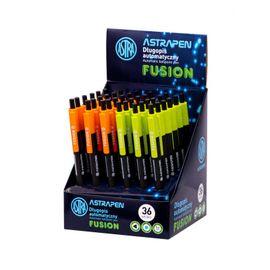 ASTRA - ASTRAPEN Fusion, Guľôčkové pero 0,6mm, modré, stojan, mix farieb, 201022018