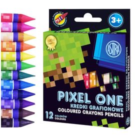 ASTRA - Detské grafitové farbičky bez dreva MINECRAFT Pixel One, sada 12ks, 316121007