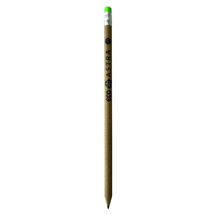 ASTRA - ECO, Obyčajná ceruzka z kraftového papiera s gumou, stojan, 206022001