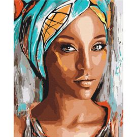 ASTRA - Maľovanie podľa čísel AFRICAN WOMAN, na ráme, 40x50cm, 801022903