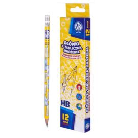 ASTRA - Obyčajná HB ceruzka s gumou a násobilkou, krabička, 206121001