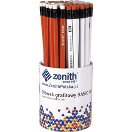 ASTRA - ZENITH Basic, Obyčajná ceruzka HB s gumou, mix farieb, stojan, 206315005