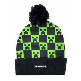 ASTRA - Zimná čiapka Minecraft Creeper - čierna