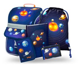 BAAGL - SET 5 Zippy Planéty: batoh, peračník, vrecko, peňaženka, dosky
