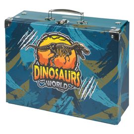 BAAGL - Skladací školský kufrík Dinosaurs World s kovaním