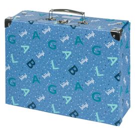 BAAGL - Skladací školský kufrík Logo - modrý s kovaním