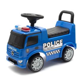 BABY MIX - Detské odrážadlo so zvukom Mercedes  POLICE modré