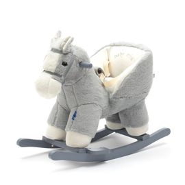 BABY MIX - Hojdacia hračka s melódiou koník sivý