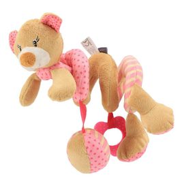 BABY MIX - Hračka na postieľku Špirála medvedík ružový