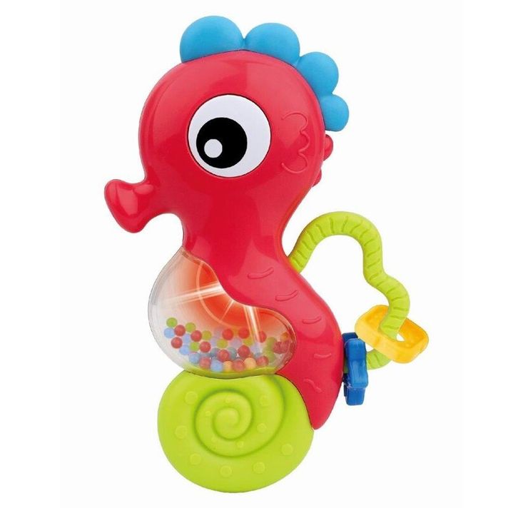 BABY MIX - Hrkálka s melódiou morský koník červený