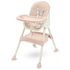 BABY MIX - Jedálenská stolička Nora dusty pink