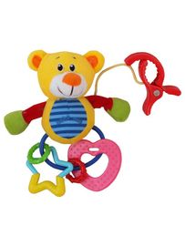BABY MIX - Plyšová hračka s hrkálkou medvěd